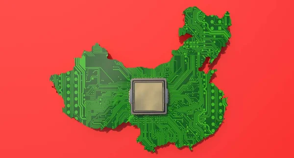China Micro Chip Escassez Atraso Expedição Tecnologia Redor Mundo — Fotografia de Stock