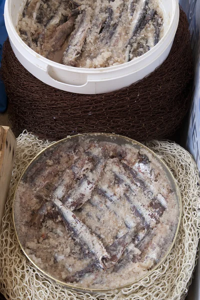 Anchoas saladas — Foto de Stock