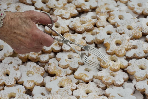 Doux typique de Gênes, Italie, appelé canestrello — Photo