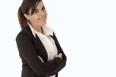 Güzel iş kadını portre izole