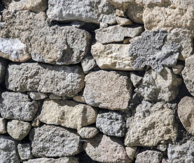 eski duvar/taş dokusuna irili ufaklı taşlarla