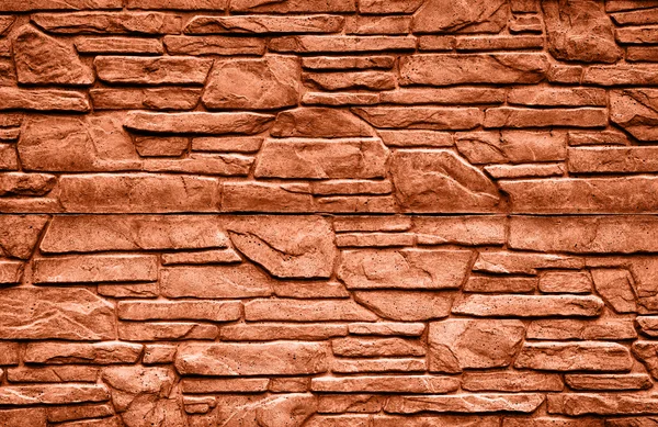 Parede de tijolo de pedra laranja contraste detalhado textura fundo — Fotografia de Stock