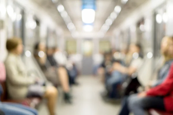 De focused background of people traveling on the subway — Stock Photo, Image