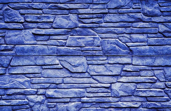 Niebieski Kamiennym murem szczegółowe kontrast tekstura tło — Zdjęcie stockowe