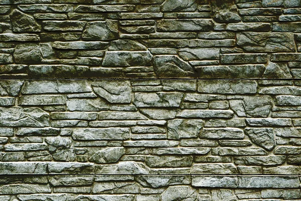 Parede de tijolo de pedra verde escuro contraste detalhado textura fundo — Fotografia de Stock