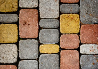 Çok renkli taş tuğla duvar dokusu