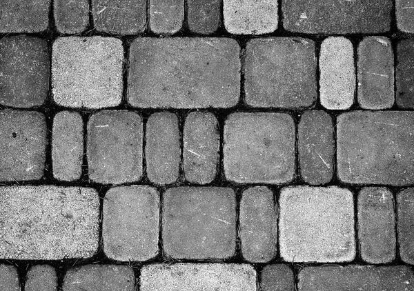 Textura de parede de tijolo de pedra preta e branca retro — Fotografia de Stock