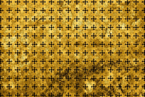 Textura de losa de mármol dorado macro adorno cruz estilo —  Fotos de Stock