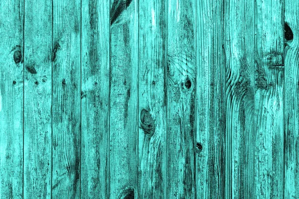 Parete di turchese legno texture sfondo macro — Foto Stock