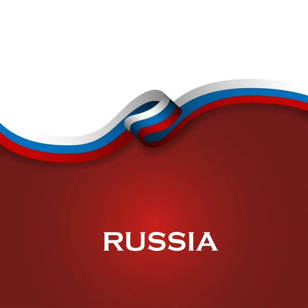 Russland sport style flag ribbon classic style. Vektorillustration — Stockvektor