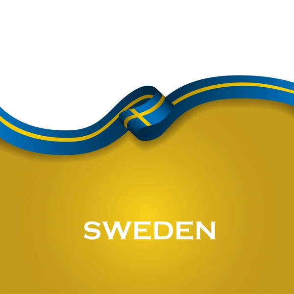 Sverige sport stil flagga ribbon klassisk stil. Vektorillustration — Stock vektor