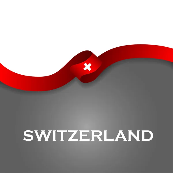 Suíça estilo esporte bandeira fita estilo clássico. Ilustração vetorial —  Vetores de Stock