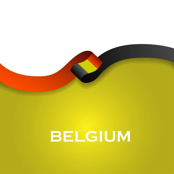 Βέλγιο σημαία στυλ sport κορδέλα κλασικό στυλ. Εικονογράφηση διάνυσμα — Διανυσματικό Αρχείο