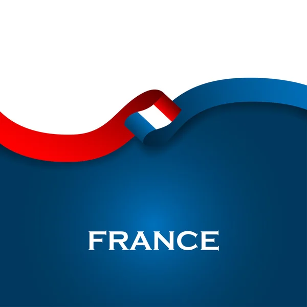 Francia estilo deportivo bandera cinta estilo clásico. Ilustración vectorial — Vector de stock