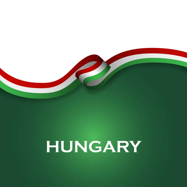 Hungary sport style flag ribbon classic style. Vector Illustration — Stock Vector