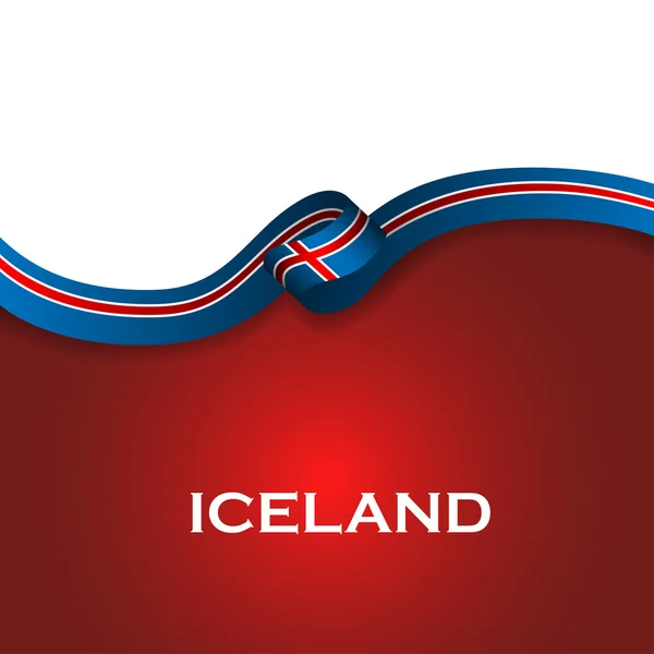 IJsland sport stijl vlag lint klassieke stijl. Vectorillustratie — Stockvector