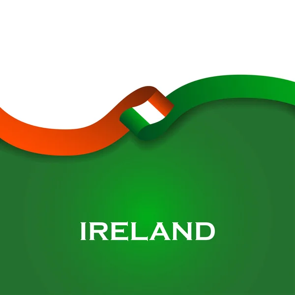 アイルランドのスポーツ スタイル フラグのリボン クラシック スタイル。ベクトル図 — ストックベクタ