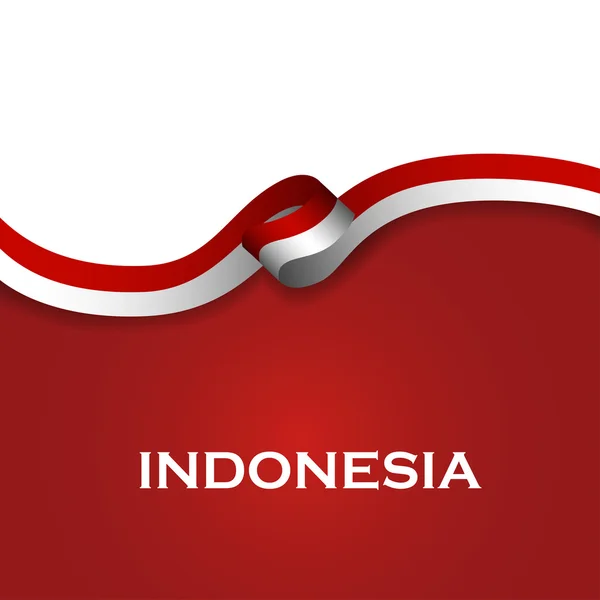 Indonesia estilo deportivo bandera cinta estilo clásico. Ilustración vectorial — Vector de stock