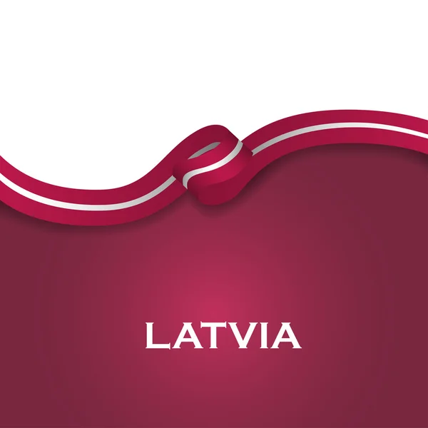 Latvia sport style flag ribbon classic style. Vector Illustration — Stock Vector