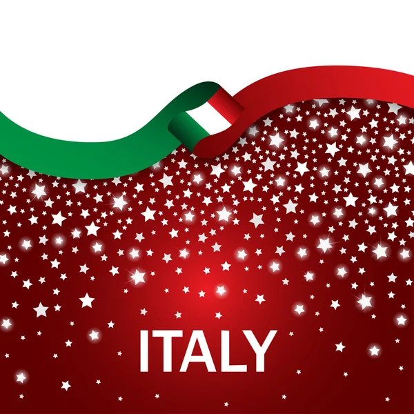 Italien Sport Stil Flaggenband Sternschnuppen Stil. Vektorillustration — Stockvektor