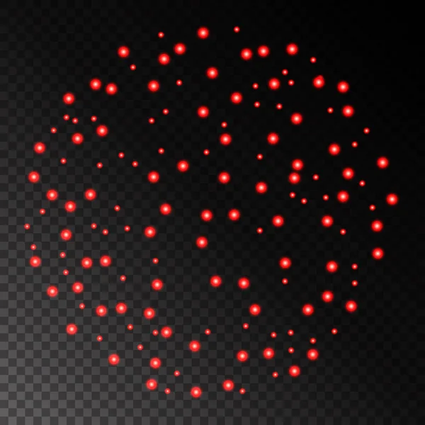 Červené ohňostroje na šachový styl průhledné pozadí. Vektorové ilustrace — Stockový vektor