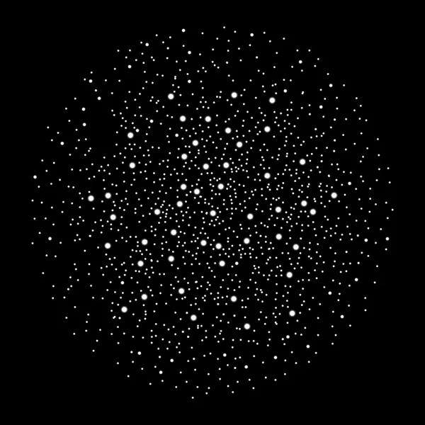 Белый фейерверк изолирован на черном фоне. Векторная иллюстрация — стоковый вектор