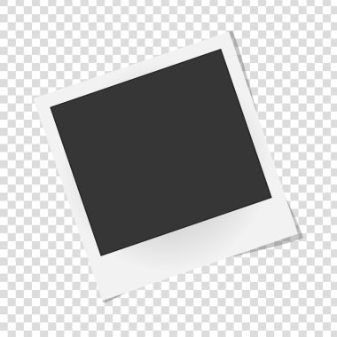 Gerçekçi vektör fotoğraf çerçevesi izole. Şablon retro fotoğraf tasarım, vektör çizim