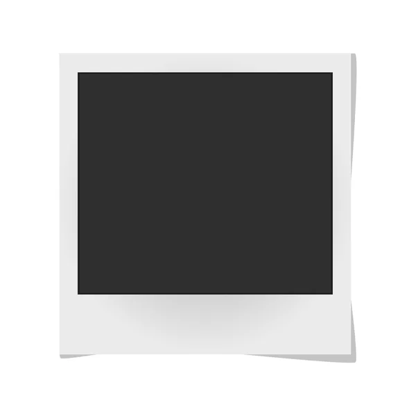 Realistic vector photo frame isolated on white. Template retro photo design, Vector illustration — Stock Vector