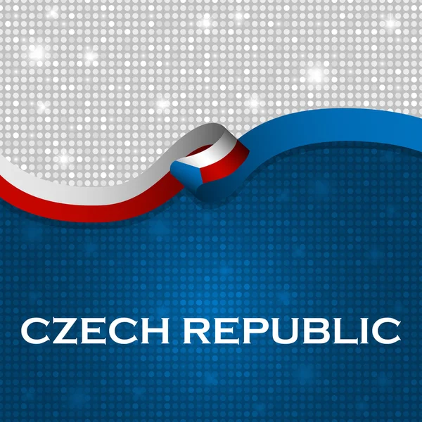 Чешская Республика флаг ленты блестящий стиль частиц. Векторная миграция — стоковый вектор