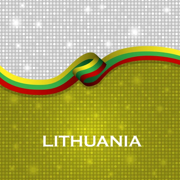 Litauens flagga band blanka partikel stil. Vektor Illustration — Stock vektor