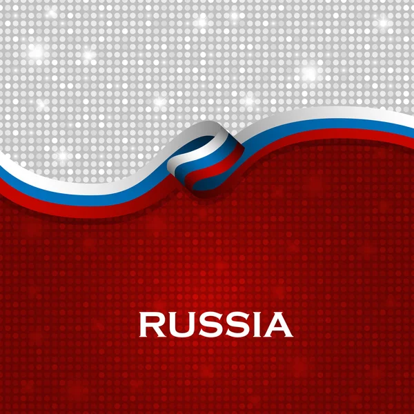 俄罗斯国旗织带闪亮粒子风格。矢量图 — 图库矢量图片