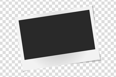 Gerçekçi vektör fotoğraf çerçevesi izole. Şablon retro fotoğraf tasarım, vektör çizim