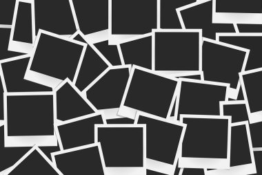 Arka plan gerçekçi vektör fotoğraf çerçeveleri. Şablon retro fotoğraf tasarım, vektör çizim