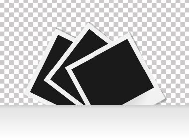 Gerçekçi vektör fotoğraf çerçeveleri izole kolaj. Şablon retro fotoğraf tasarım, vektör çizim