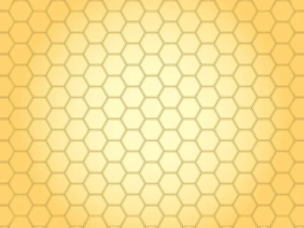 Fond de cellules en nid d'abeille doré. Illustration vectorielle — Image vectorielle