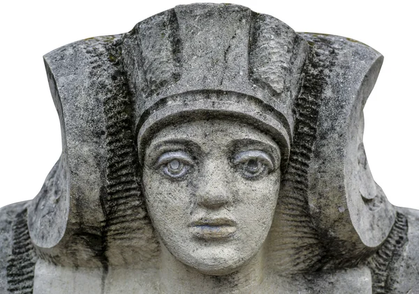 Steinstatue einer Frau mit dem Gesicht des Pharaos in der Ukraine — Stockfoto