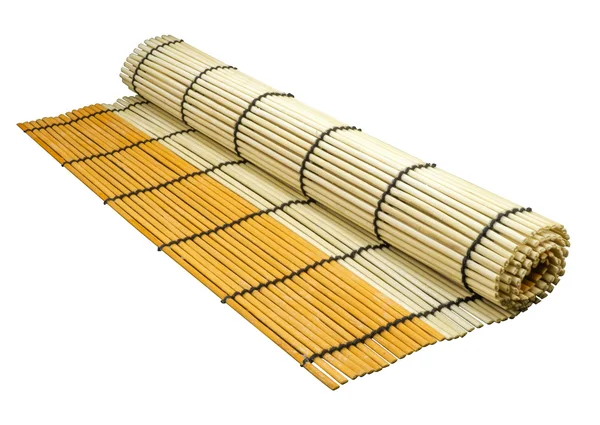 Chinese yellow bamboo mat for sushi — Stok fotoğraf