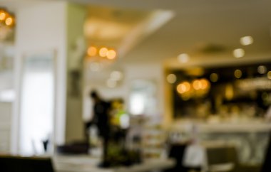 Cafe bar iç lambalar ufuk arka plan ile