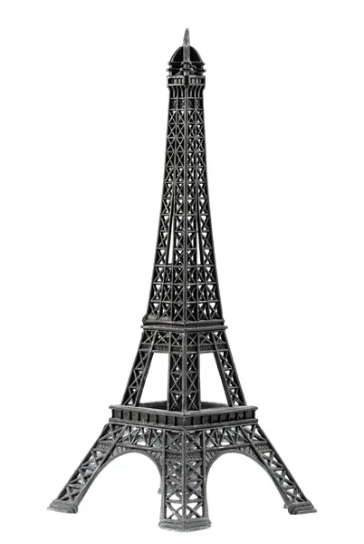 Suvenir cheie din metal Turnul Eiffel Paris izolat pe alb — Fotografie, imagine de stoc