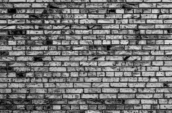 Texture of brick wall contrast black and white — Stock Photo, Image