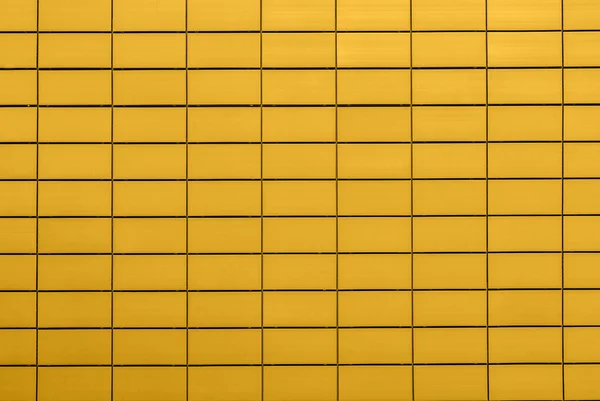 Texture of yellow decorative tiles in form of brick — Stock Photo, Image