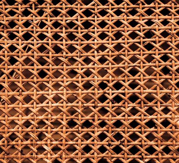 Textura de madera de mimbre lacada naranja —  Fotos de Stock