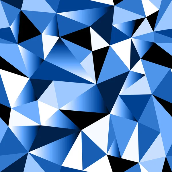 Abstract blue gradient geometric rumpled triangular seamless low poly style background — 图库照片