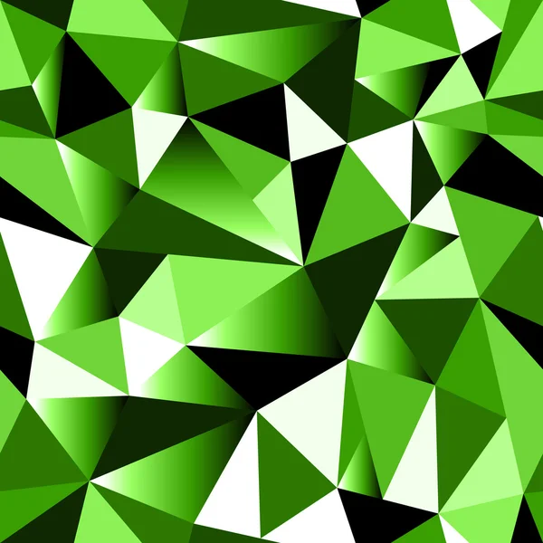 Abstract green gradient geometric rumpled triangular seamless low poly style background — Stock fotografie