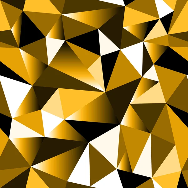 Abstract golden gradient geometric rumpled triangular seamless low poly style background — Stock fotografie