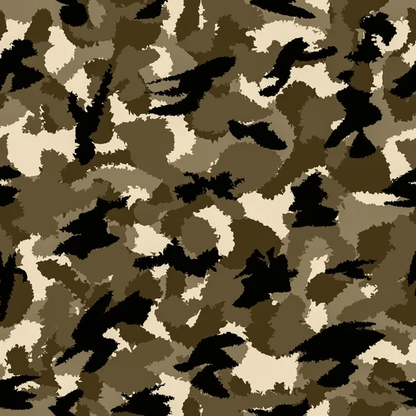 Desert brown war camouflage seamless pattern. Can be used for wallpaper, pattern fills, web page background, surface textures — 图库照片