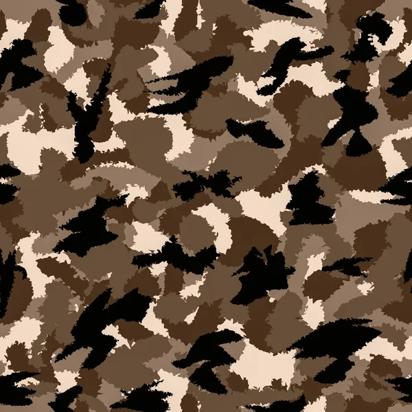 Desert brown war camouflage seamless pattern. Can be used for wallpaper, pattern fills, web page background, surface textures — Stockfoto