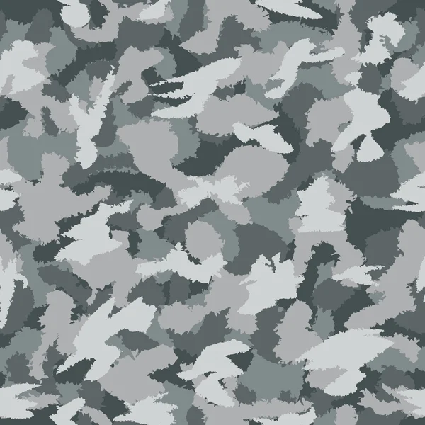 Guerra gris camuflaje urbano patrón de vectores sin costuras. Se puede utilizar para el papel pintado, relleno de patrones, fondo de página web, texturas superficiales. Ilustración vectorial — Vector de stock