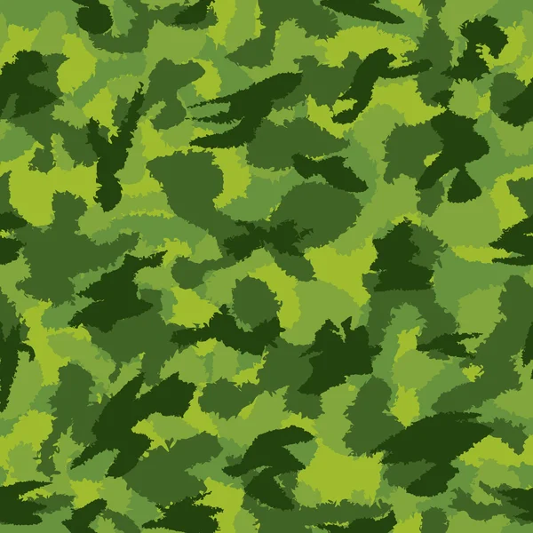 Guerra verde giungla camuffamento modello vettoriale senza soluzione di continuità. Può essere utilizzato per carta da parati, riempimenti di modelli, sfondo della pagina web, texture superficiali. Illustrazione vettoriale — Vettoriale Stock