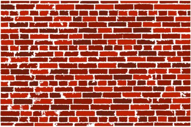 Vector texture of red realistic old brick wall. Vector illustration